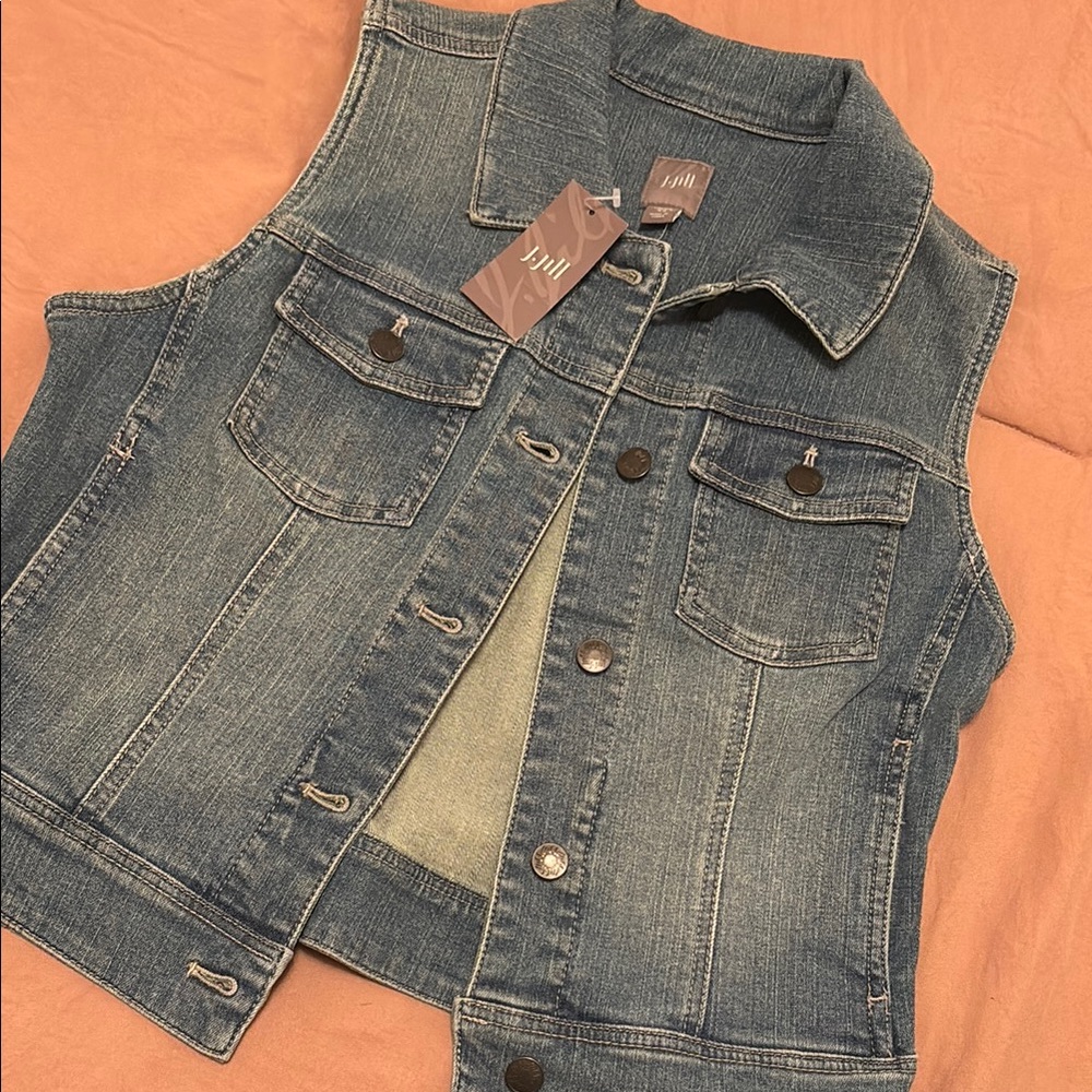 J. Jill NWT denim vest. Size XS